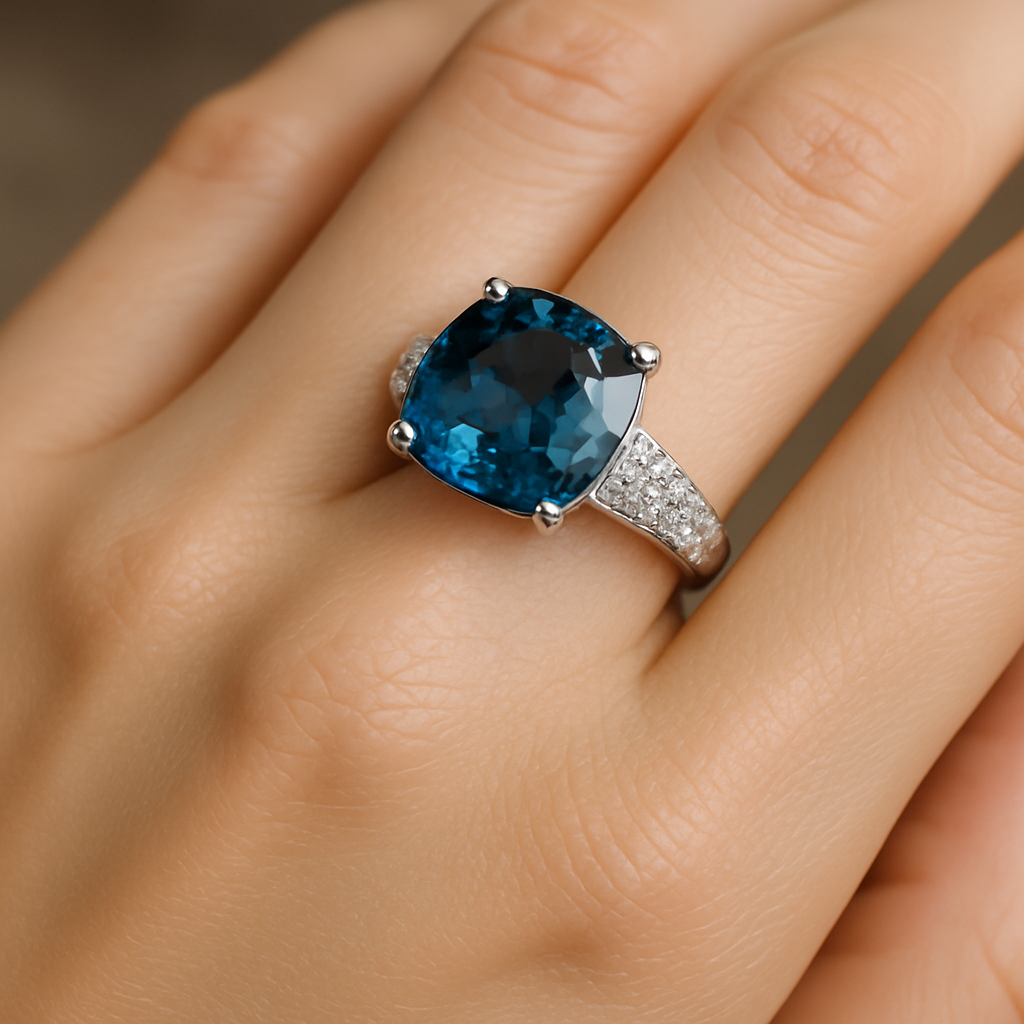 Blue Majesty London Topaz Ring
