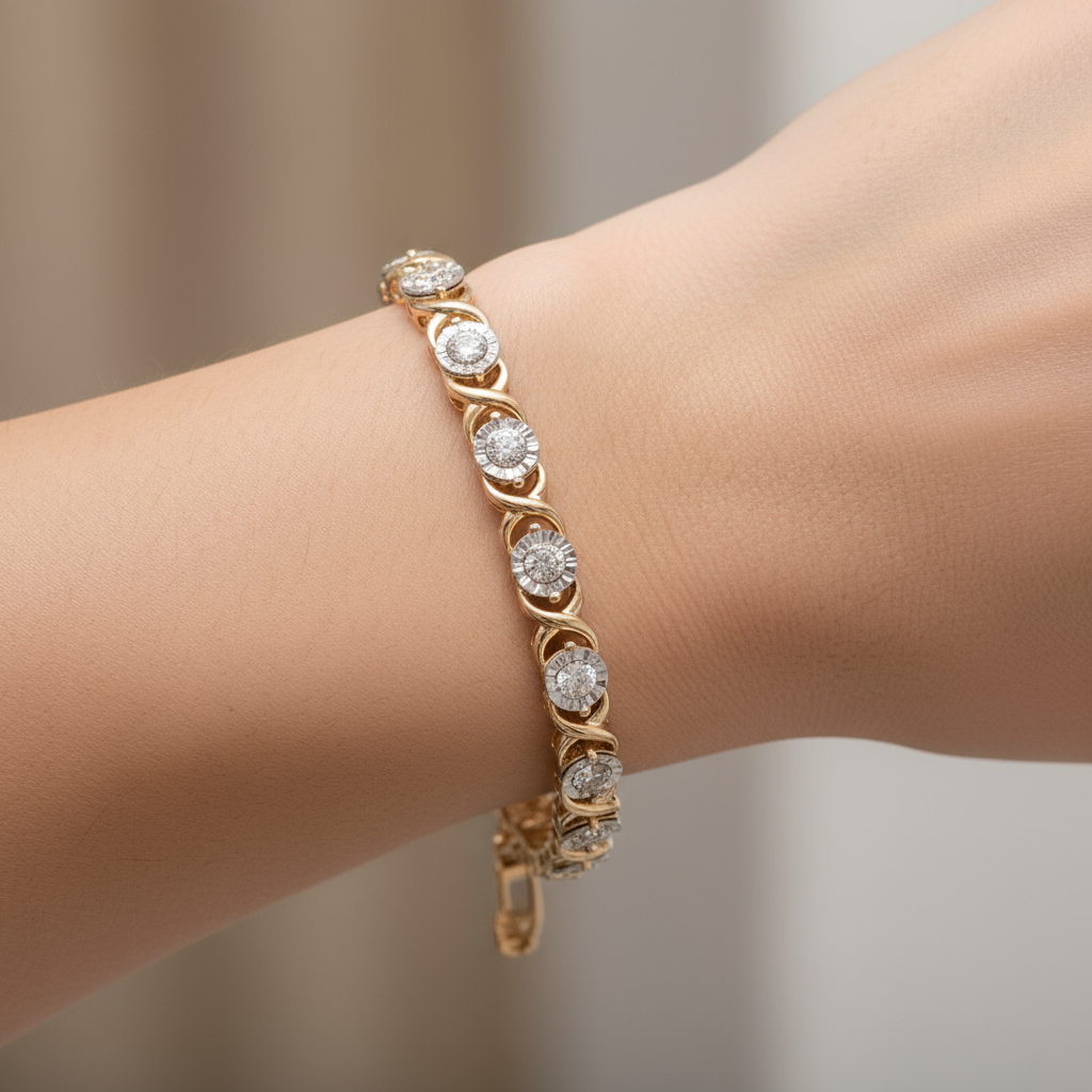 Diamond Rose Gold Bracelet