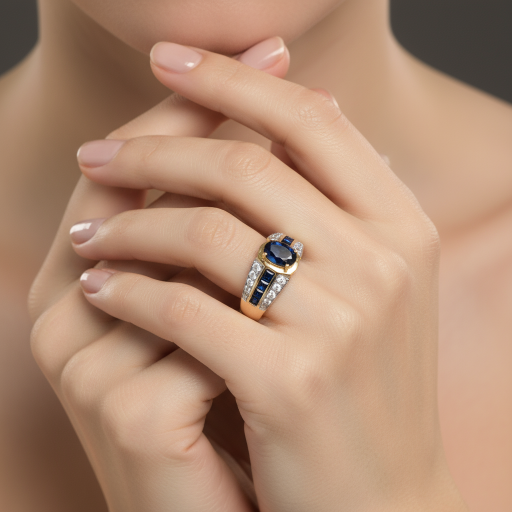 Sapphire Diamond Ring