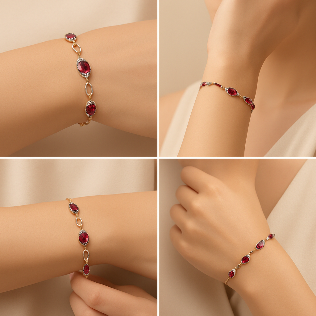 Golden Garnet Radiance Bracelet