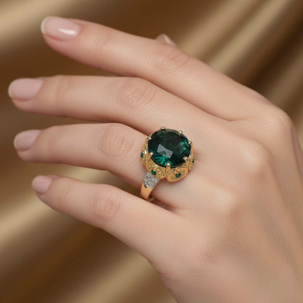 Emerald Diamond Radiance Ring