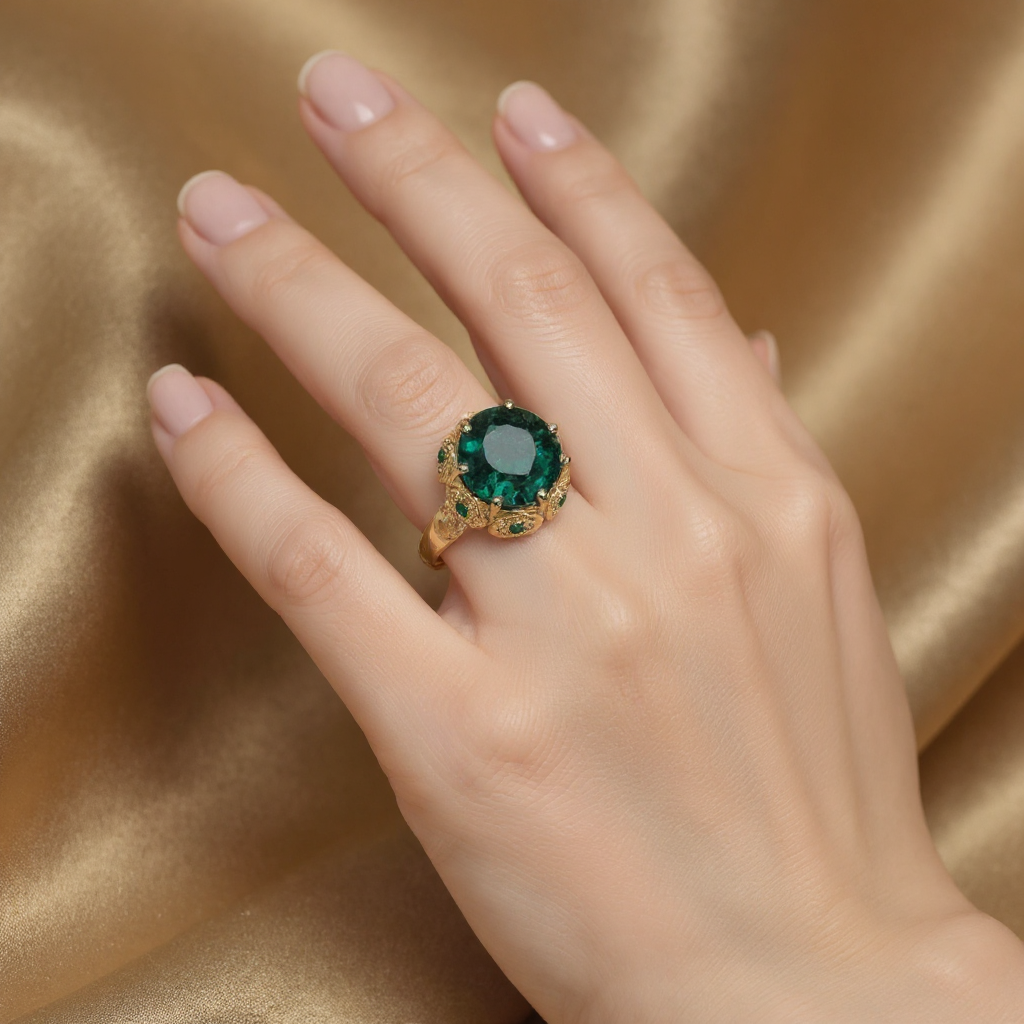 Emerald Diamond Radiance Ring