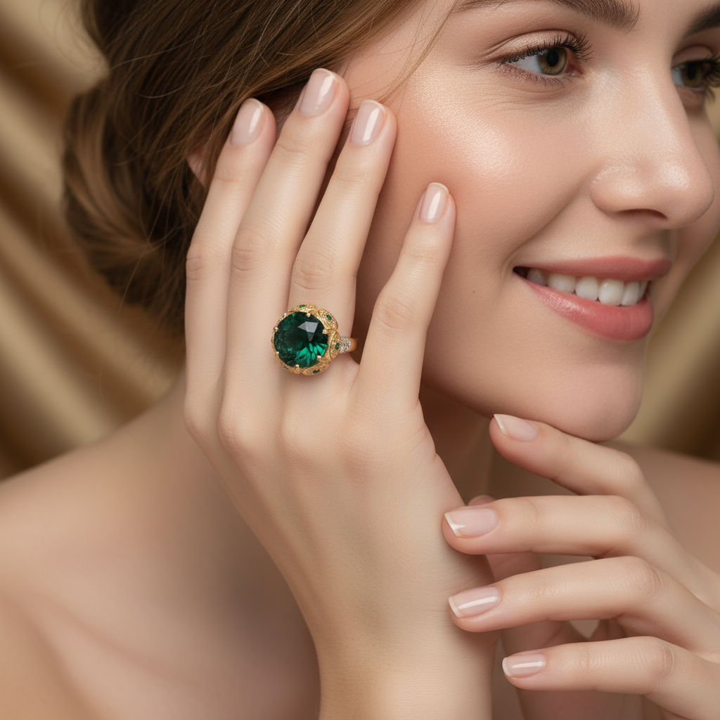 Emerald Diamond Radiance Ring