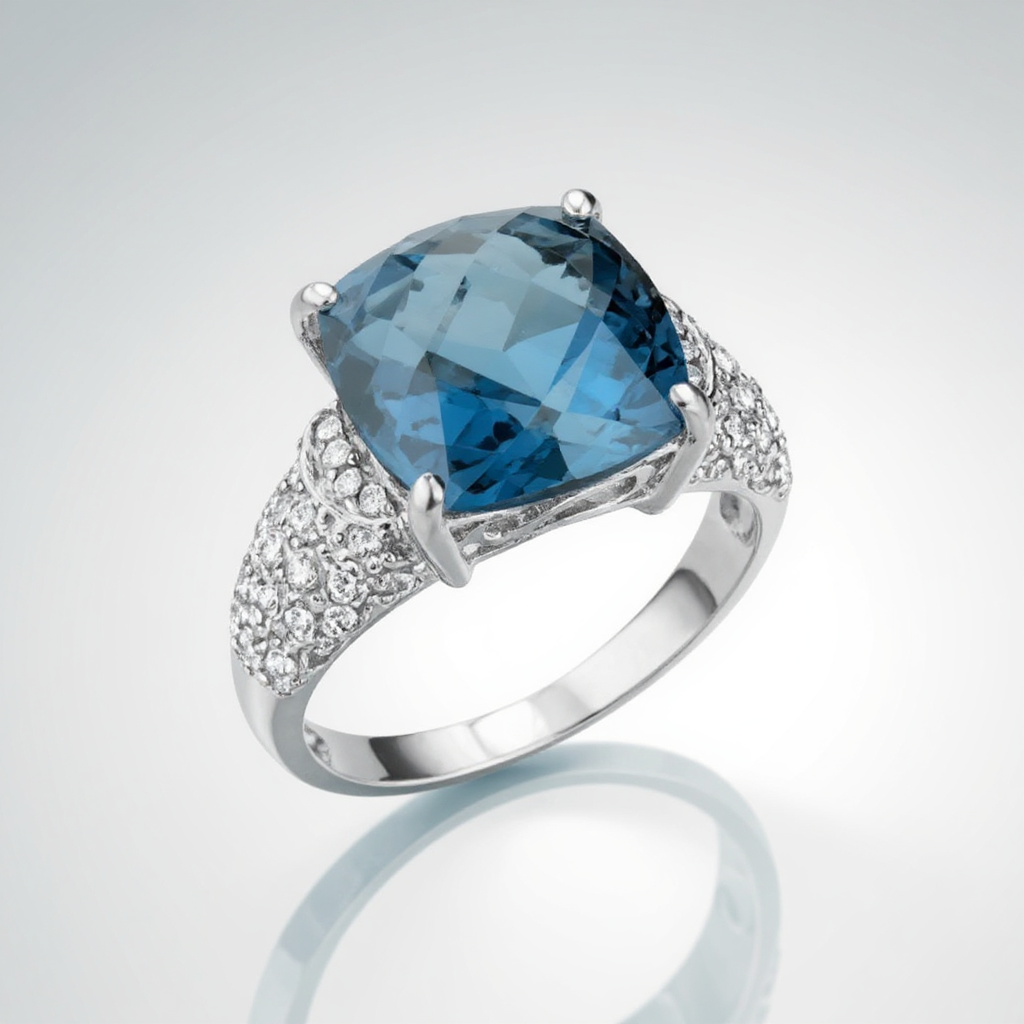 Blue Majesty London Topaz Ring