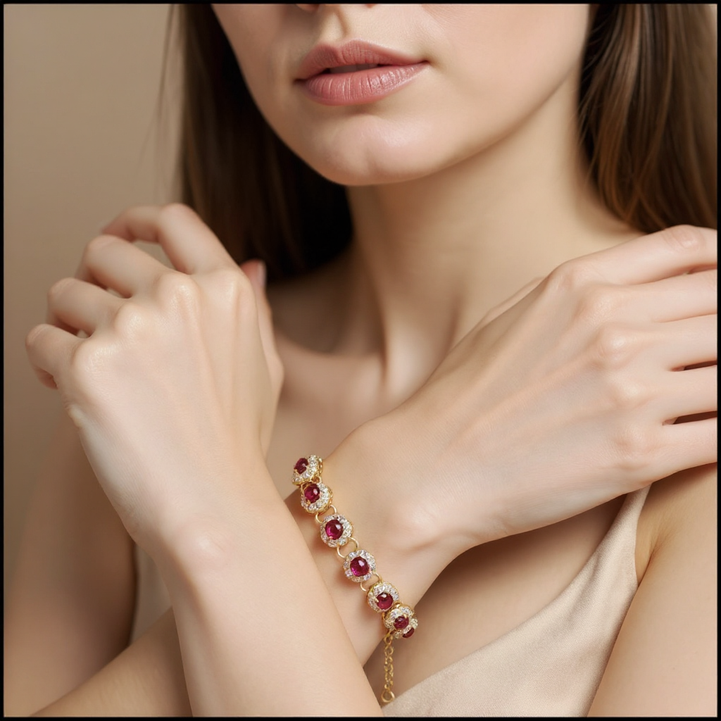 Crimson Majesty Ruby Bracelet