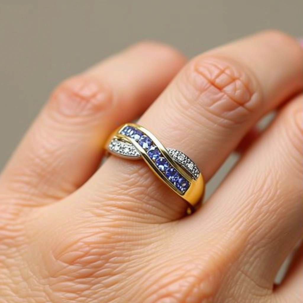 DiamondTanzanite Ring