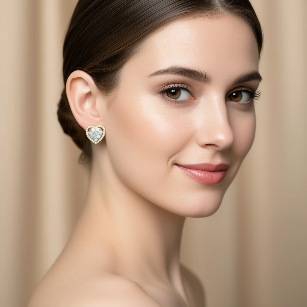 Eternal Heart Diamond Earrings