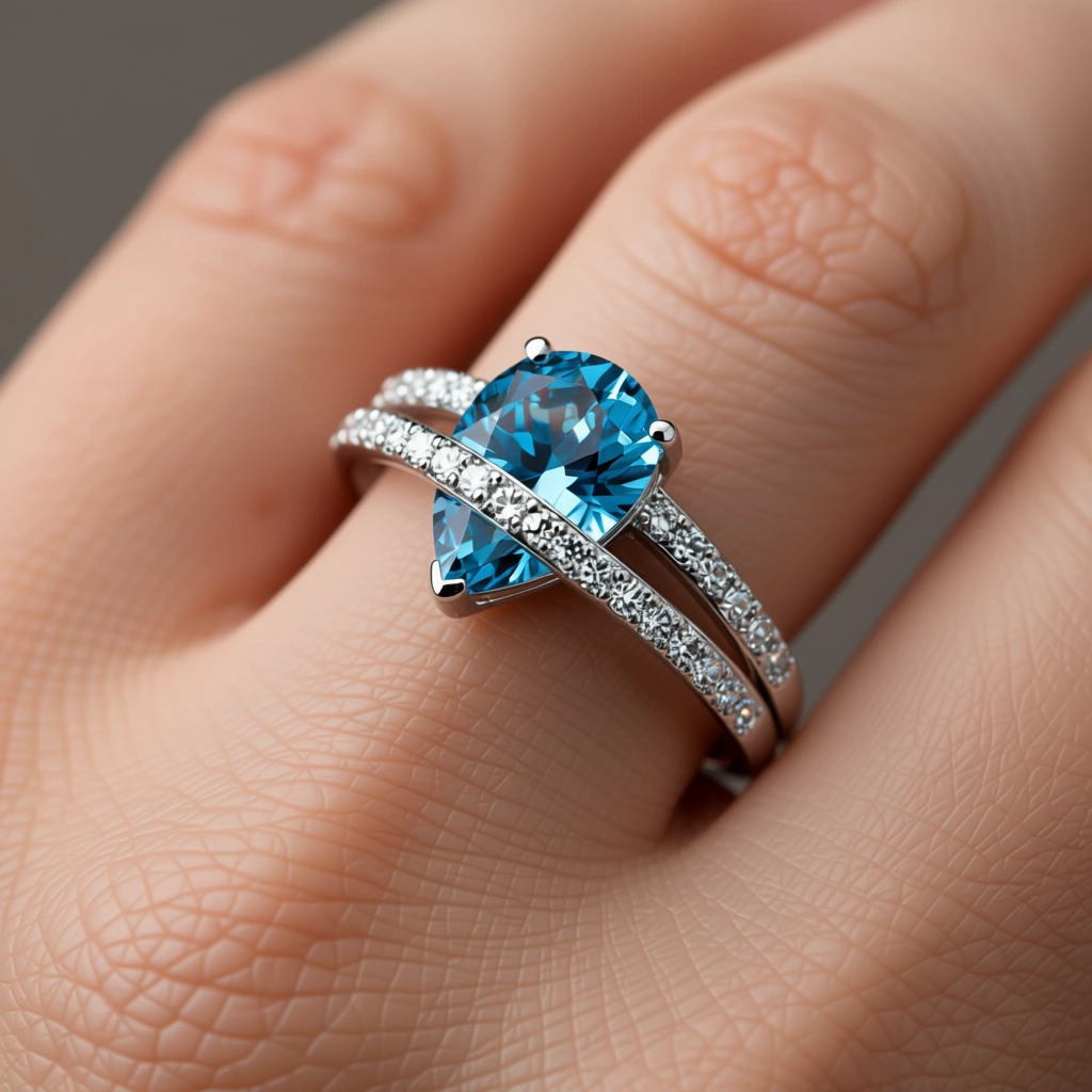 Elegant Blue Topaz Ring