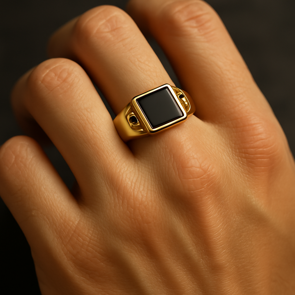 Obsidian Sovereign Onyx Ring