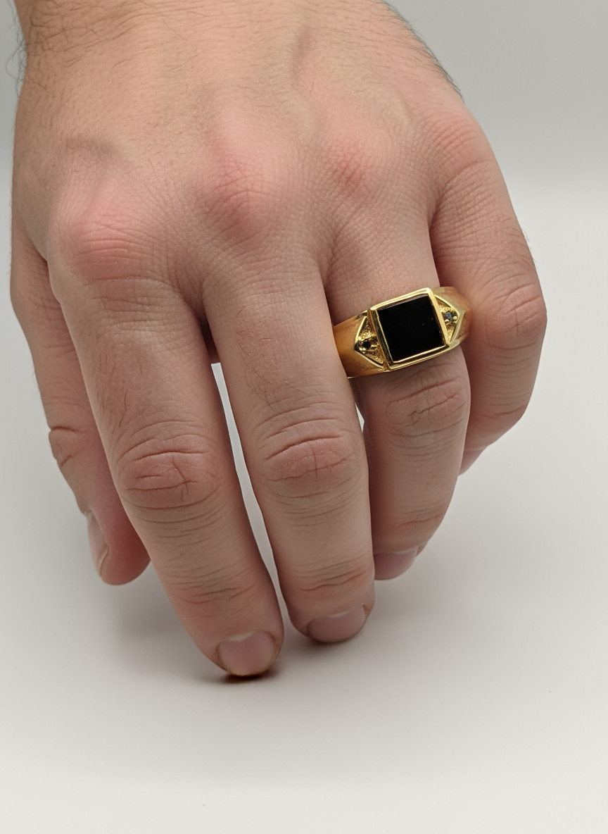 Obsidian Sovereign Onyx Ring