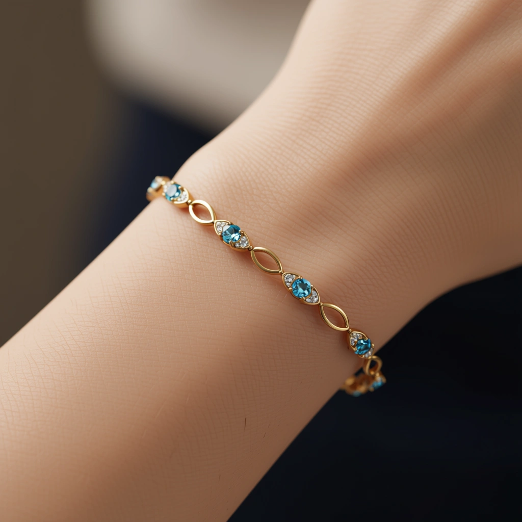 Skylight Topaz Diamond Bracelet