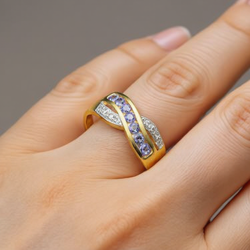 DiamondTanzanite Ring