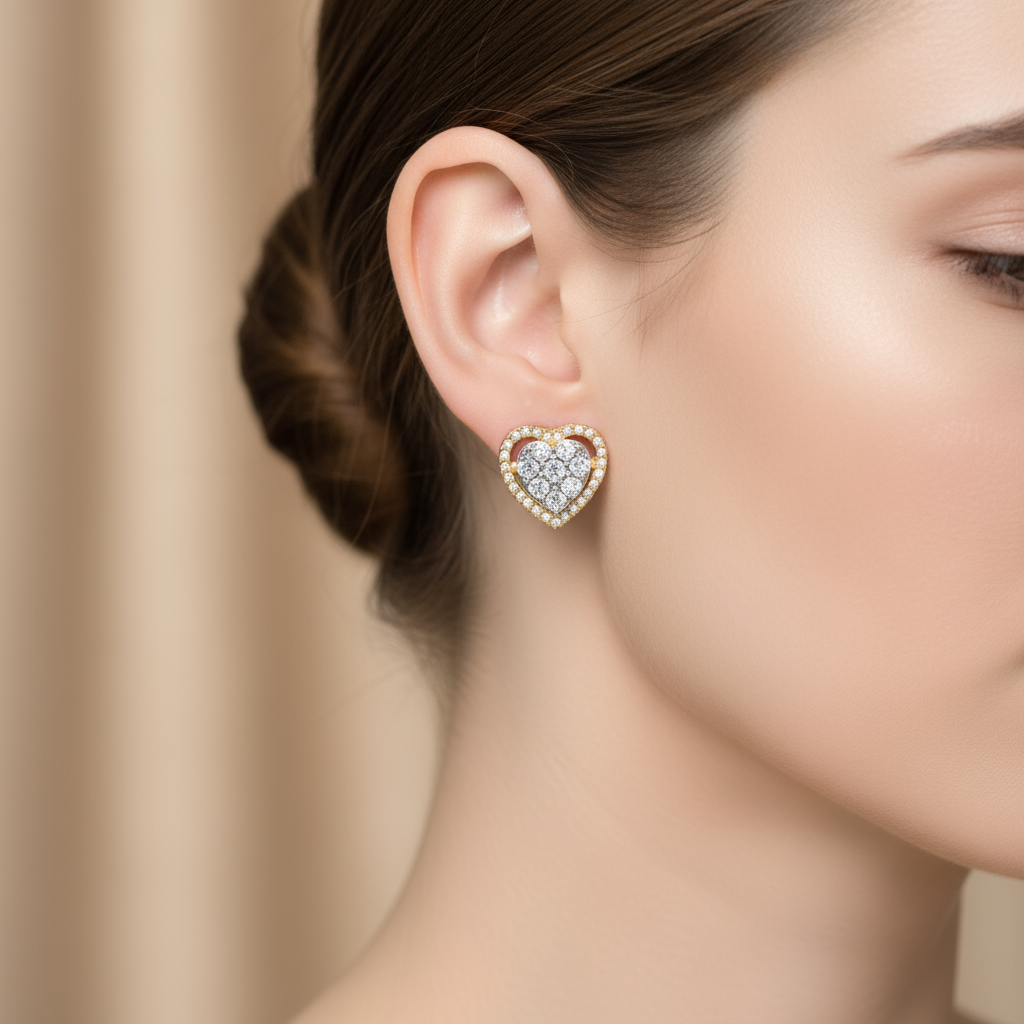 Eternal Heart Diamond Earrings