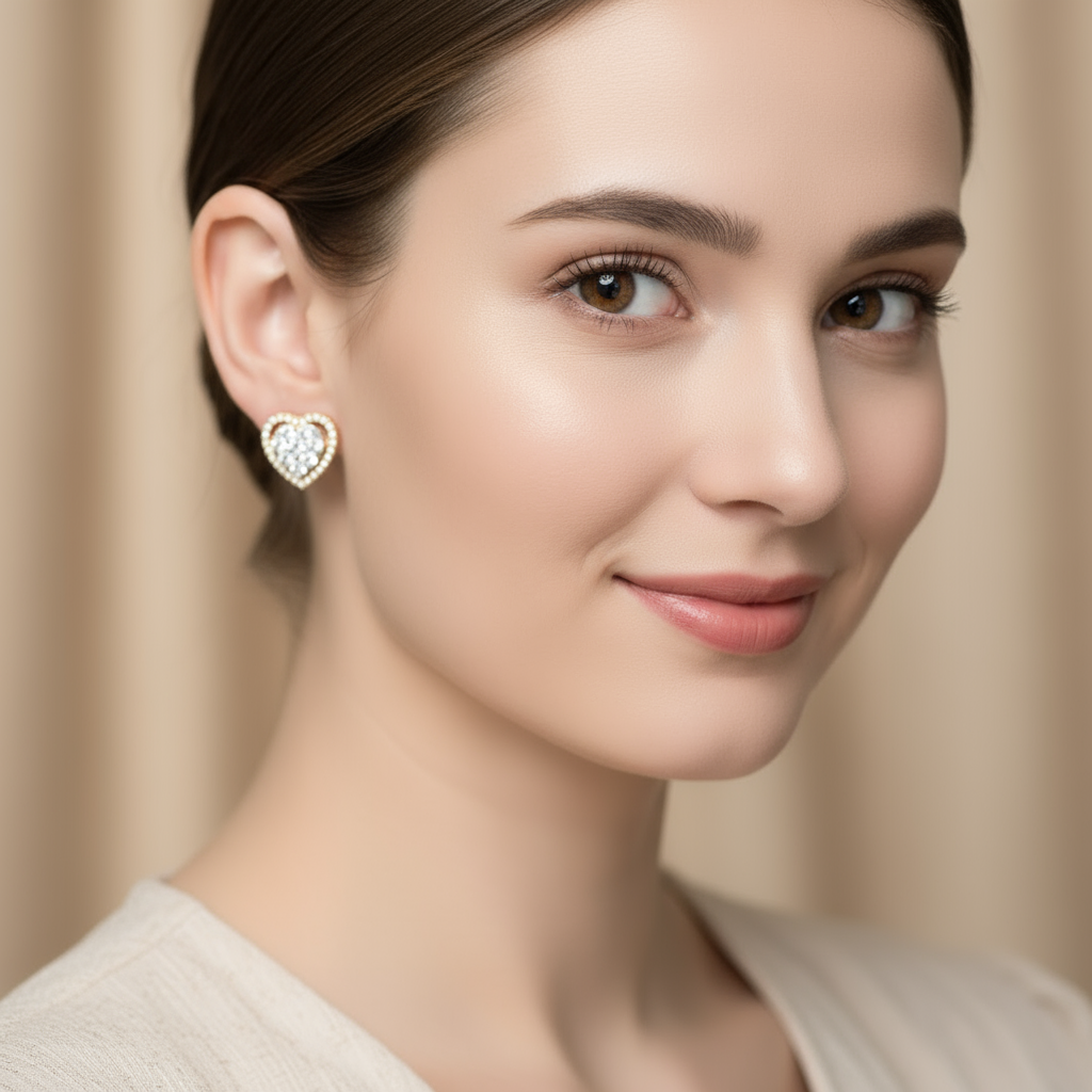 Eternal Heart Diamond Earrings