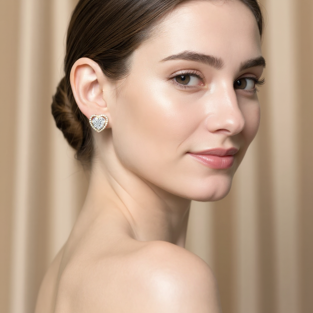 Eternal Heart Diamond Earrings